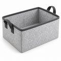 Slate Minimal Medium Shelf Fabric Storage Basket on a white background